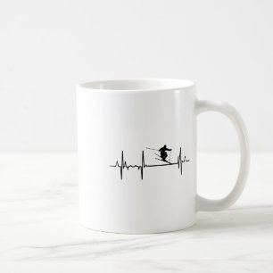 Taza De Café Instructor de esquí de ritmo cardíaco Línea de pul
