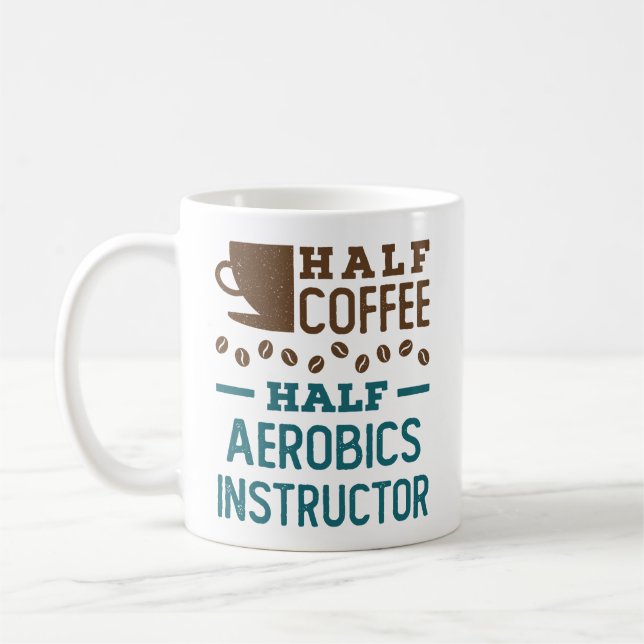 Taza De Café Instructor de medio café de aeróbic (Izquierda)