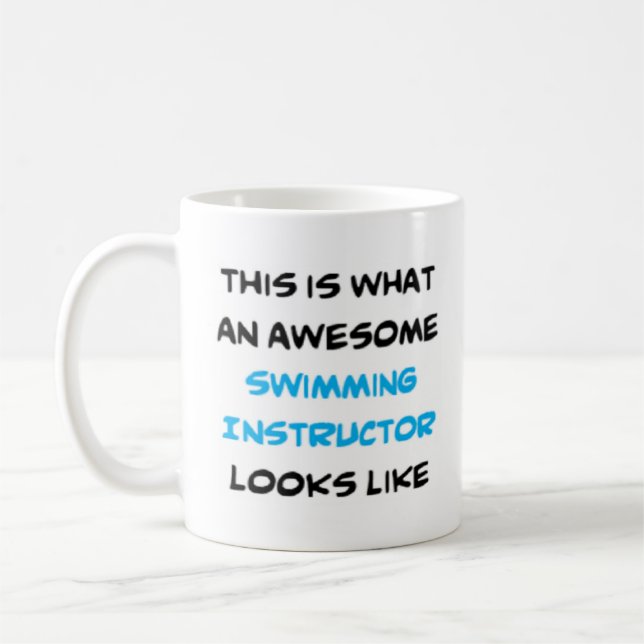 Taza De Café instructor de natación, impresionante (Izquierda)