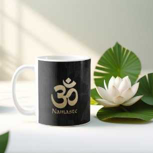 Taza De Café instructor de Yoga Meditación símbolo OM de oro y