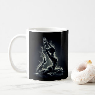 Taza De Café Instructor de Yoga Reiki en postura de Rey Paloma