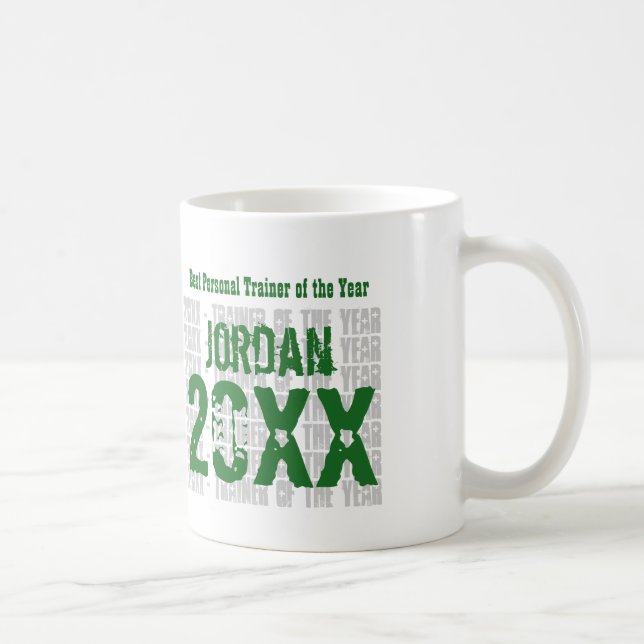 Taza De Café Instructor del año CUALQUIER AÑO en VERDE (Derecha)
