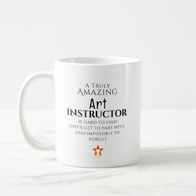 Taza De Café Instructora de Arte Increíble Difícil de Encontrar (Izquierda)