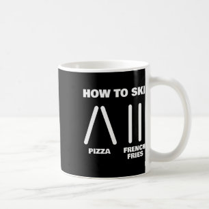 Taza De Café Instructora de esquí divertida pizza patatas frita