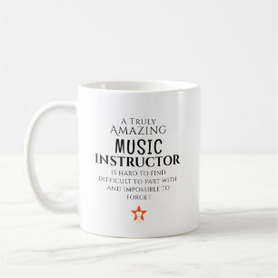 Taza De Café Instructora de Música Increíble Difícil de Encontr