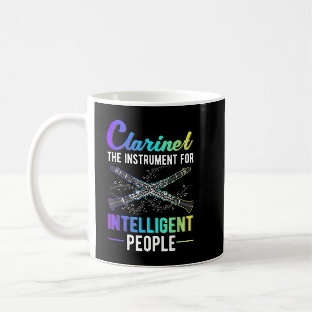 Taza De Café Instrumento Clarinet para personas inteligentes1 (Izquierda)