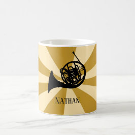 Taza De Café Instrumento de música de latón del Cuerno Francés 