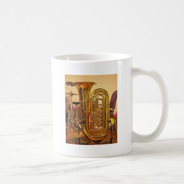 Taza De Café Instrumento musical de latón de Tuba (Derecha)