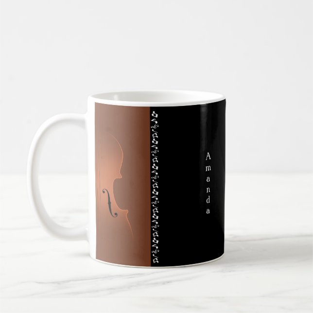Taza De Café Instrumento musical de violín (Izquierda)