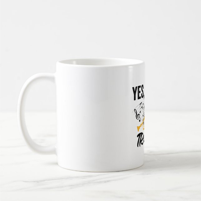 Taza De Café Instrumento musical Trumpet| Regalo de banda de tr (Izquierda)