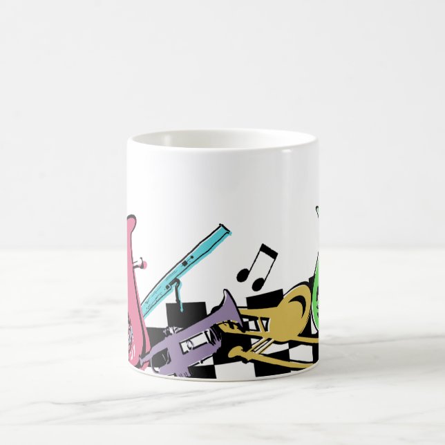 Taza De Café Instrumentos musicales coloridos (Centro)