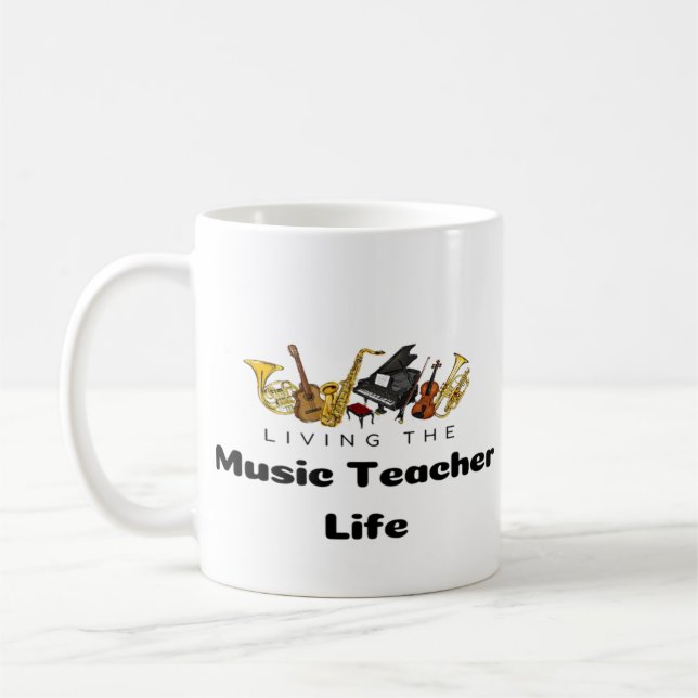 Taza De Café Instrumentos musicales de Music Teacher Life (Izquierda)
