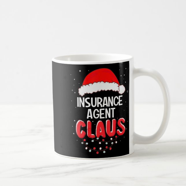 Taza De Café Insurance Agent Santa Claus Christmas Matching Cos (Derecha)