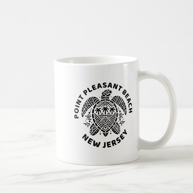 Taza De Café Int Pleasant Beach New Jersey Nj Boy Girl Men Wome (Derecha)