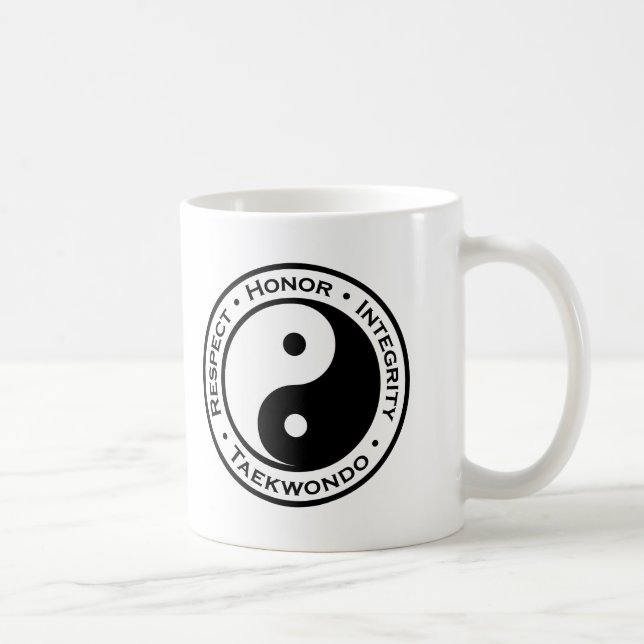 Taza De Café Integridad el Taekwondo del honor del respecto (Derecha)