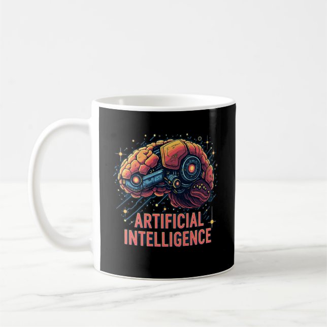 Taza De Café Inteligencia Artificial Café de cerebro (Izquierda)
