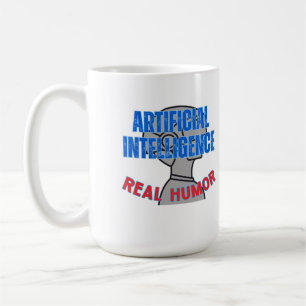 Taza De Café Inteligencia artificial, humor real.w White BG
