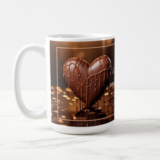 Taza De Café Intenso Corazón de Chocolate Valentine (Izquierda)