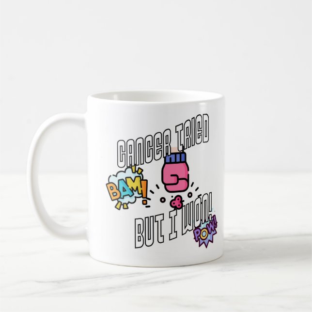 Taza De Café ¡Intenté El Cáncer Pero Gané! (Izquierda)