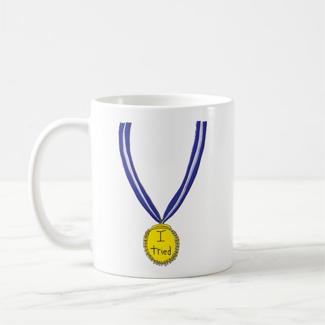 Taza De Café Intenté la medalla (Izquierda)