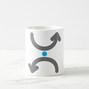Taza De Café Intercambio de flechas curvas abstractas flujo sim