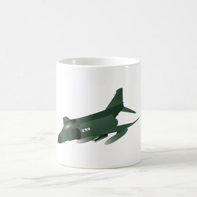Taza De Café Interceptor F-4 Phantom Jet (Centro)