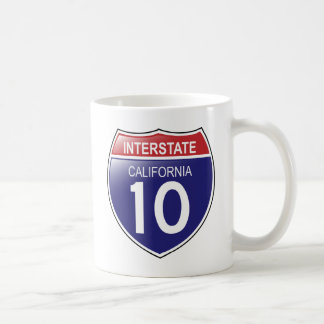 Taza De Café Interestatal 10 en California Mug