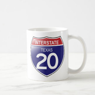 Taza De Café Interestatal 20 en Texas Mug