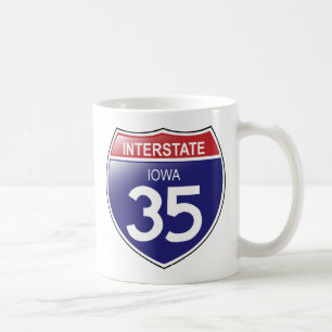 Taza De Café Interestatal 35 en Iowa Mug
