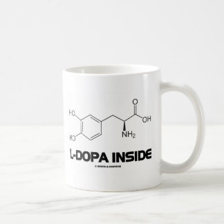 Taza De Café Interior de la L-Dopa (molécula química de