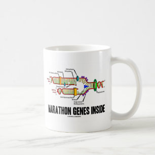 Taza De Café Interior de los genes del maratón (réplica de la