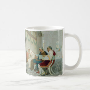 Taza De Café Interior del edificio romano con figuras