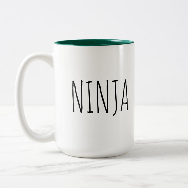 Taza de café interior del interior verde de Ninja (Izquierda)