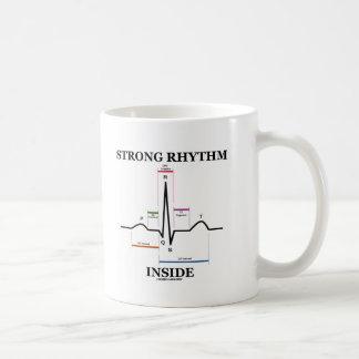 Taza De Café Interior fuerte del ritmo (latido del corazón de
