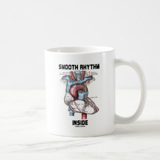 Taza De Café Interior liso del ritmo (corazón anatómico médico)