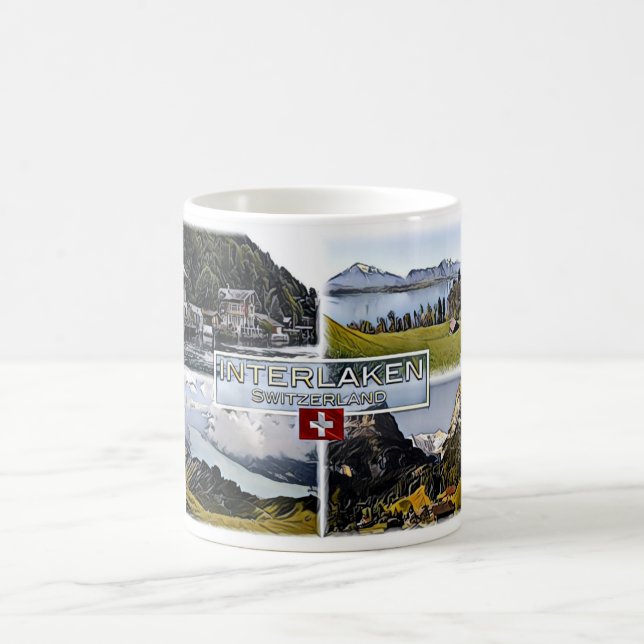 Taza De Café Interlaken - Suiza - Mosaico - (Centro)