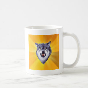 Taza De Café Internet animal Meme del consejo del lobo del