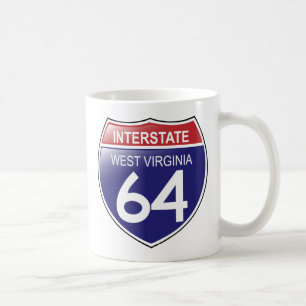 Taza De Café Interstate 64 en West Virginia Mug