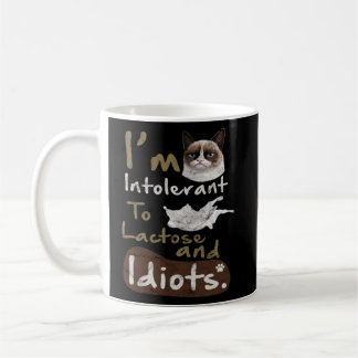 Taza De Café Intolerante a la lactosa y los idiotas gatitos fur