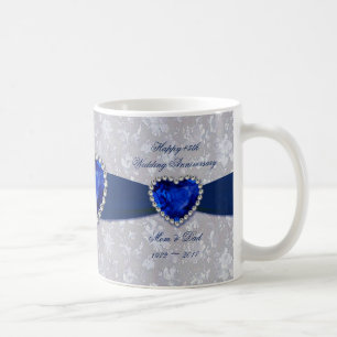 Taza de café intrépida del aniversario de boda del