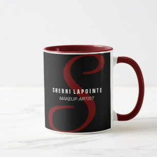 Taza de café intrépida del monograma