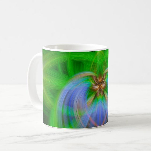 Taza De Café Intrincación verde (Anverso izquierdo)