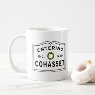 Taza De Café Introducción de Wreath de Navidades de COHASSET MA