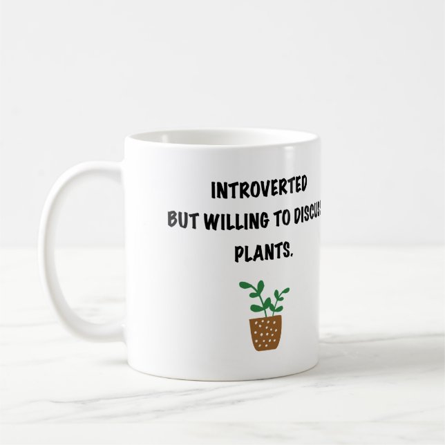 Taza De Café Introvertidos y plantas (Izquierda)