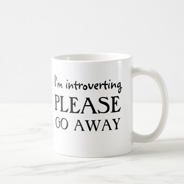 Taza De Café Introverting, salgo por favor (Derecha)