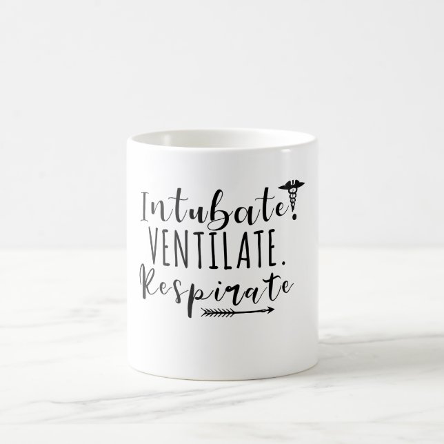 Taza De Café Intubar. Ventilar. Respirar (Centro)