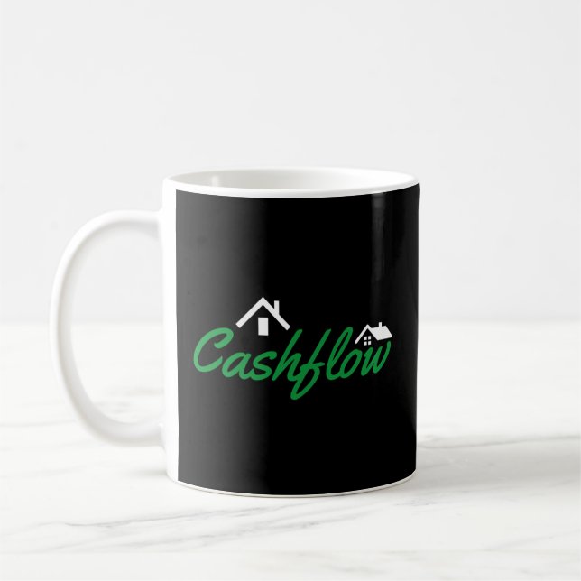 Taza De Café Inversor inmobiliario de Cashflow House (Izquierda)