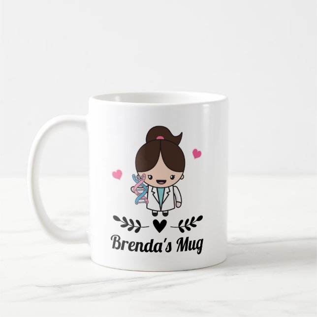 Taza De Café Investigador científico de regalo genético (Izquierda)