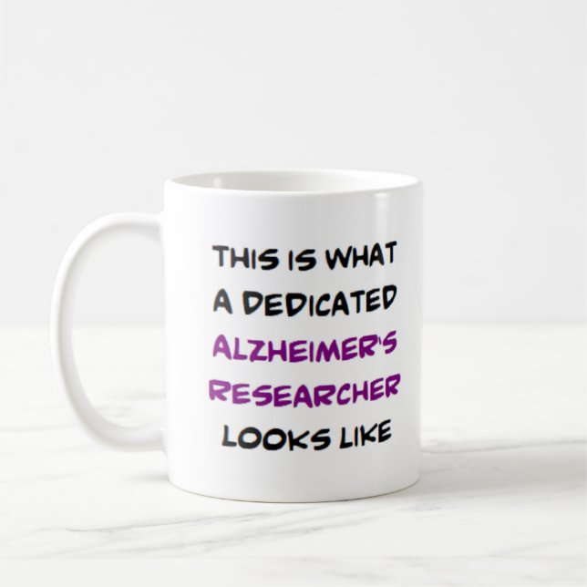 Taza De Café investigador de alzheimer, dedicado (Izquierda)