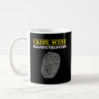 Taza De Café Investigador de Crimescene Policía de huellas digi